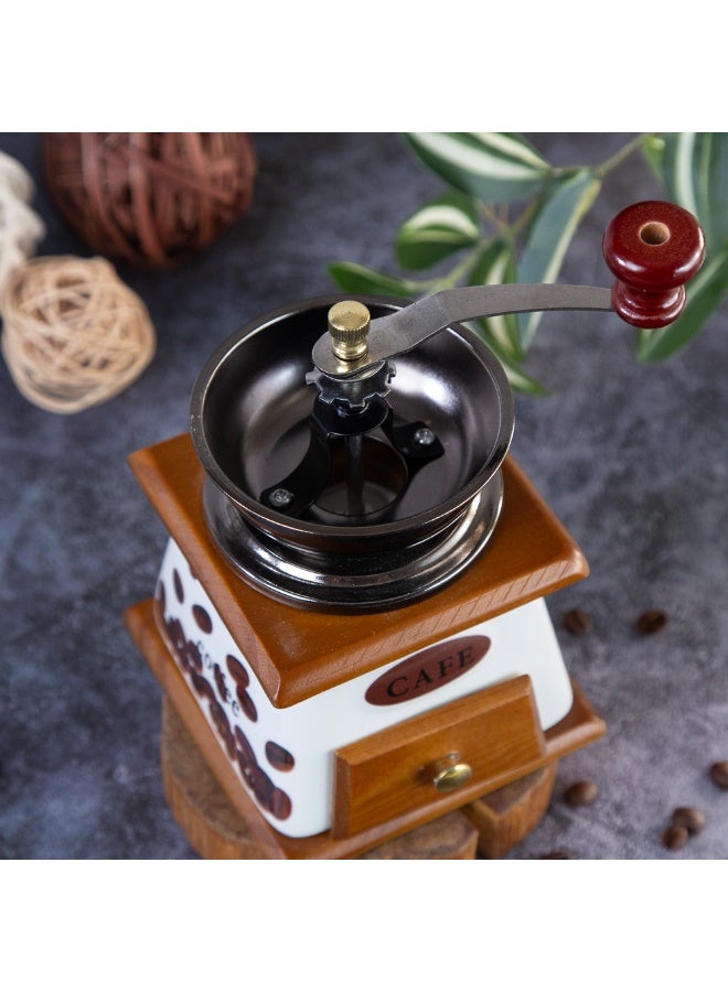 A Classic-Designed Manual Coffee Bean Grinder With A Handle And Hand Crank For Espresso, Spices, And French Press Coffee. - Image 4